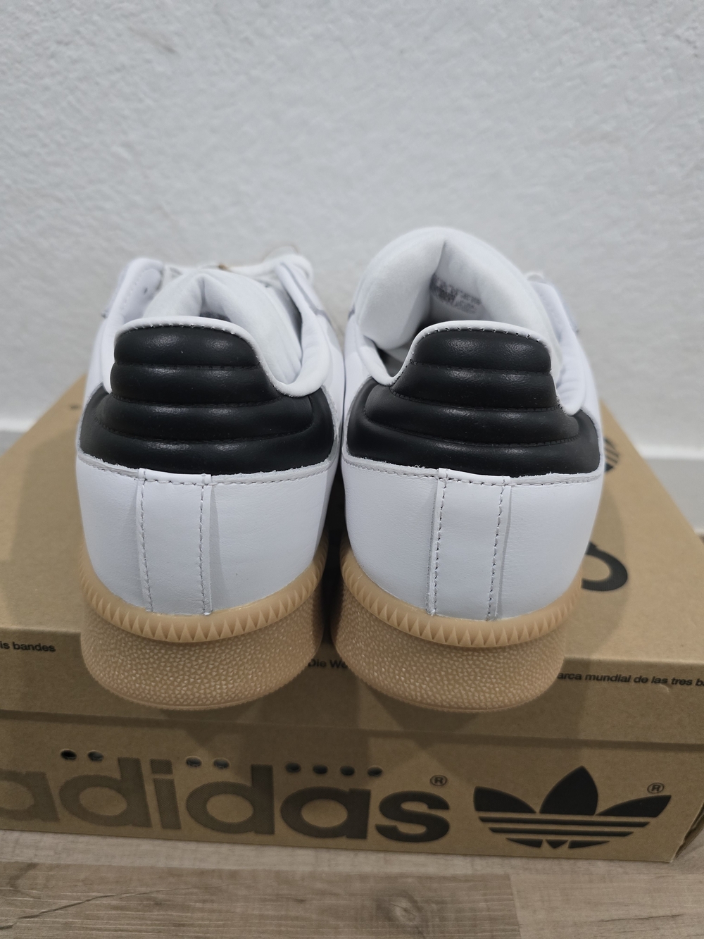 Adidas Samba Classic Leather Sneakers - White/Black/Gum - Picture 2 of 9